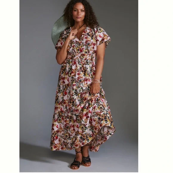 LAST ONE NWT Anthropologie The Somerset Cotton Maxi Dress size S - Picture 5 of 17